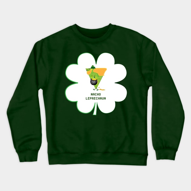 Nacho Leprechaun Green Tortilla Man Crewneck Sweatshirt by Sanford Studio